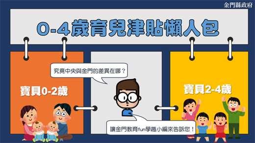 擴大育兒津貼8月1日上路，金門縣政府教育處特別製作了宣導懶人包，希望有助於民眾提出申請。（縣府教育處提供）