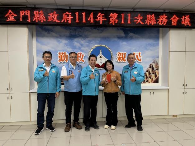 114年11月27日金門縣政府政風處辦理「114年度廉潔楷模公開表揚」西口國小買筠菁護理師