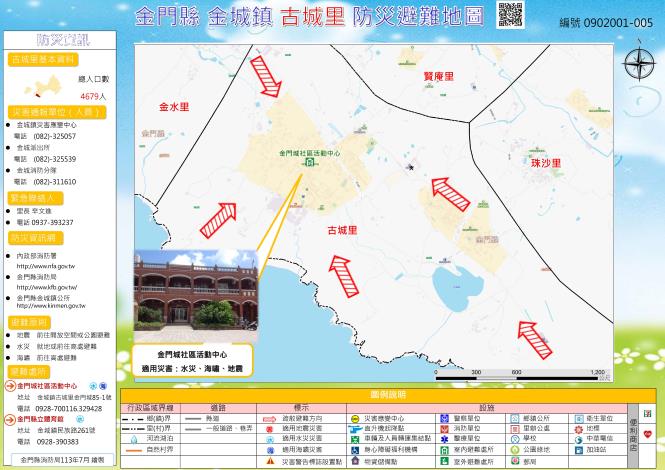 古城里簡易疏散避難地圖