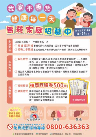 我家不吸菸宣導海報