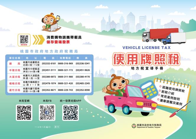 2025年牌照稅 宣導手冊-封面