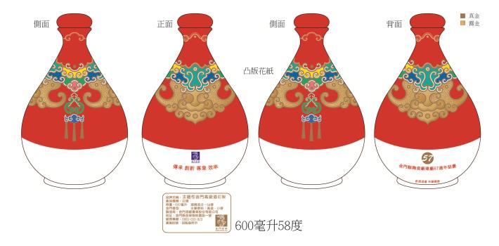 1090608陶瓷廠建廠57周年紀念酒製作開發真金霧金紅瓶