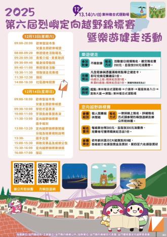 2025年第六屆烈嶼定向越野錦標賽暨樂遊健走活動 12月13日至14日舉行