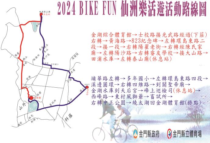 2024 BIKE FUN 仙洲樂活遊路線圖