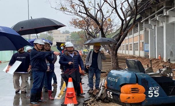 109年2月14日邀請中央委員辦理城鎮之心現地工程督導